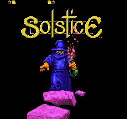 Solstice title screen for NES